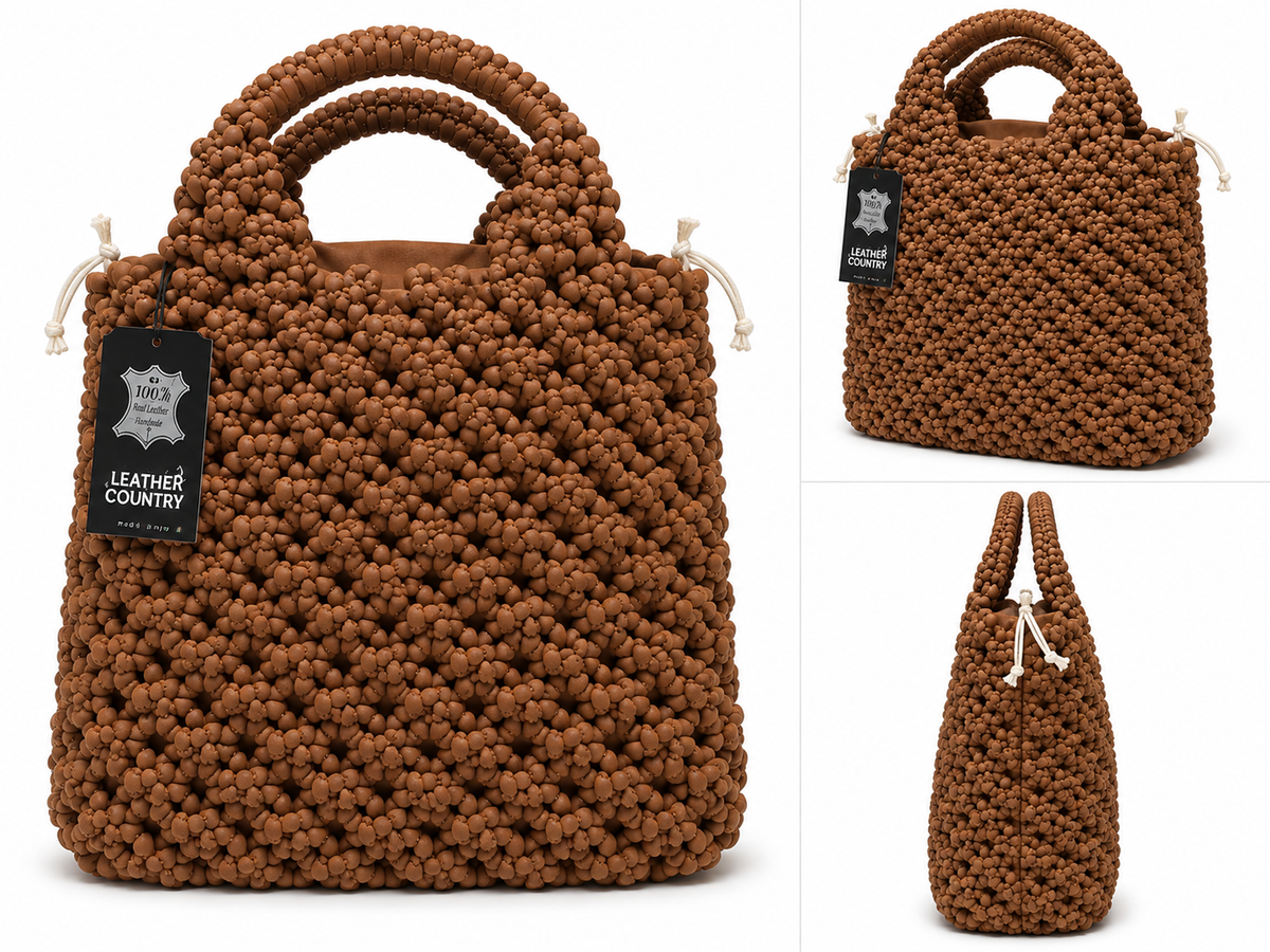 Damen-Handtasche mit Strukturdesign