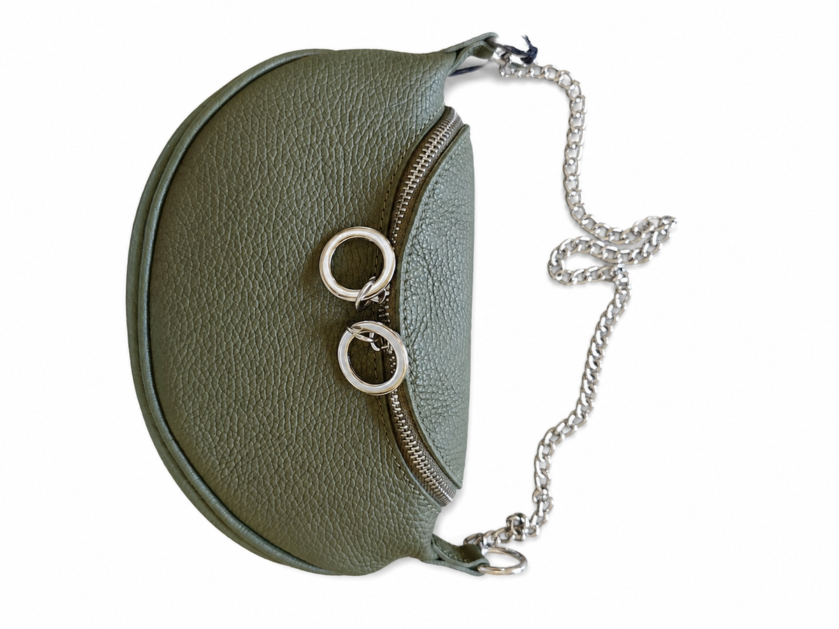 Kompakte Damen-Lederhandtasche – Made in Italy
