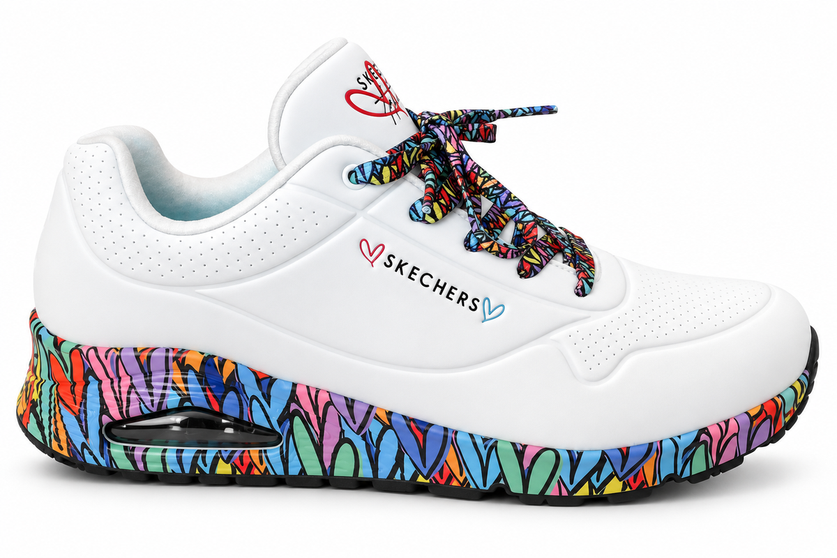 Skechers Uno – Ravaged Love Damen Sneaker