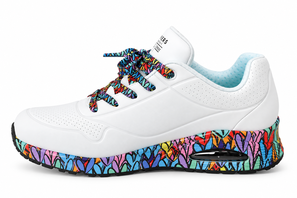 Skechers Uno – Ravaged Love Damen Sneaker