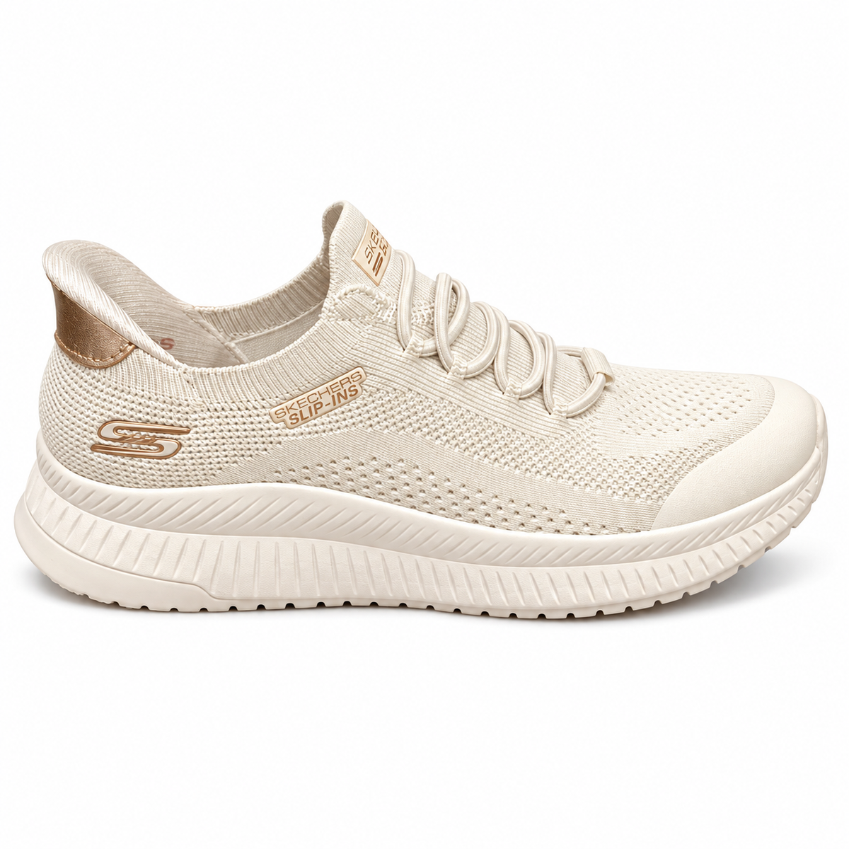 Skechers Slip-ins BOBS Squad 4 – Dire Step Damen-Sneaker Offwhite